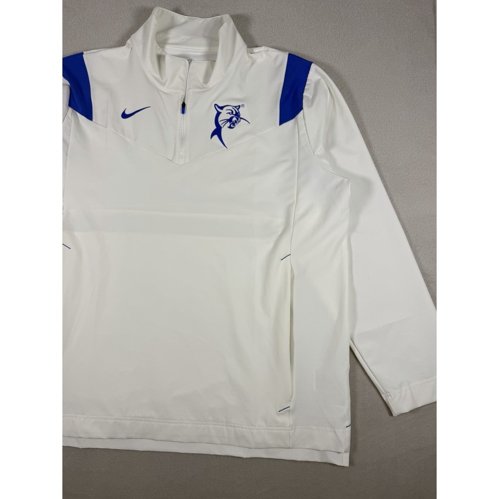 Nike Team Quarter-Zip Pullover Jacket White Blue Mens XL Dri-FIT - Picture 6 of 16